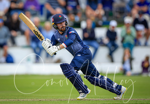 Josh Bohannon batting for Lancashire.