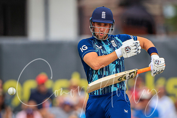 Liam Livingstone batting for England