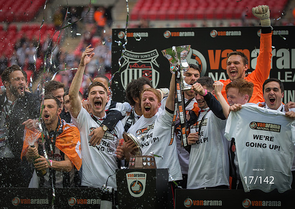 Grimsby Town lift the Cup at Wembley