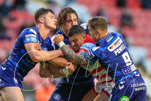 Anthony Gelling tries to hold on to the ball