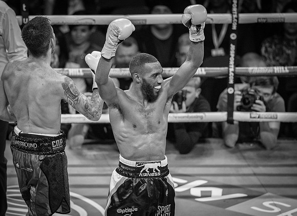 Mohamed Mimoune celebrates his win