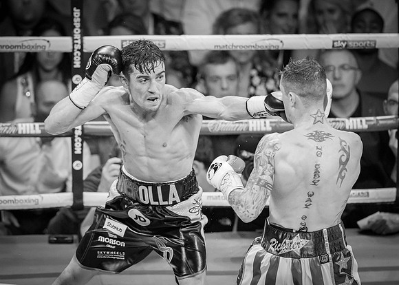 Crolla lands a left jab