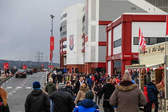 Fans arriving for the game at Stoke City