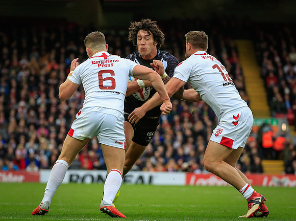 Kevin Proctor of NewZealand can't find a way through