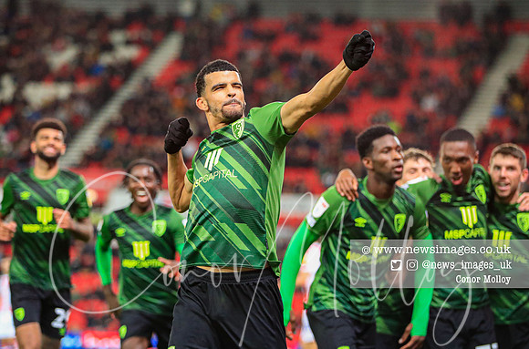 Dominic Solanke celebrates for Bournemouth