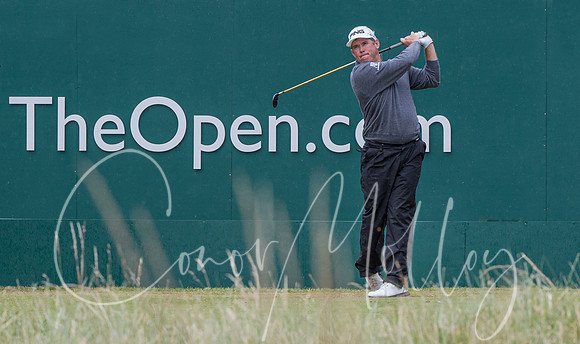 Lee Westwood tees off